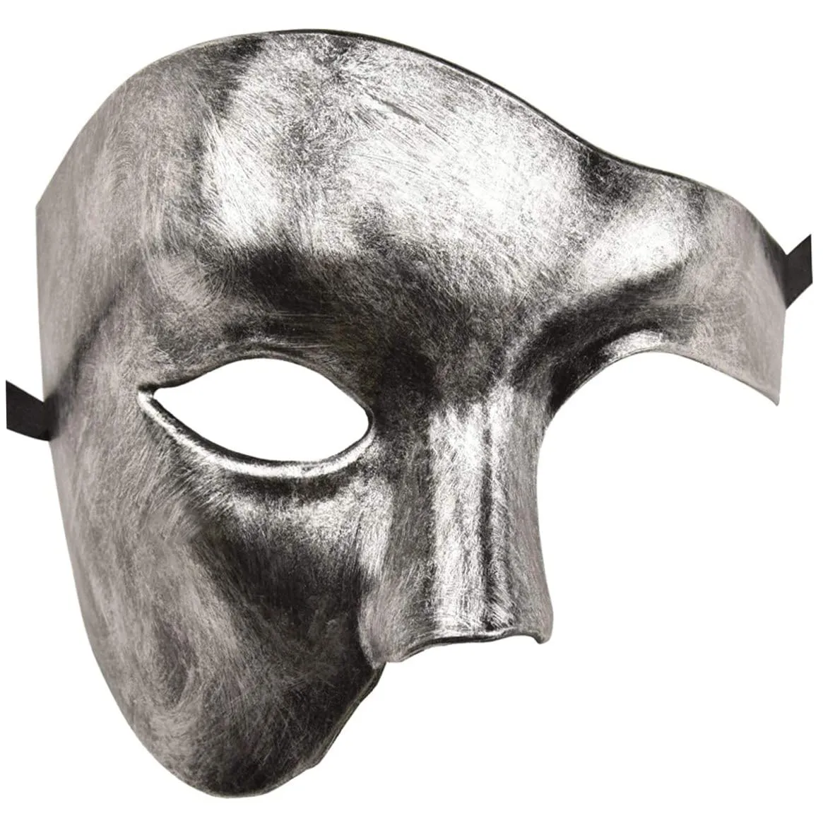 Phantom of the Opera Half face Silver Antique mask