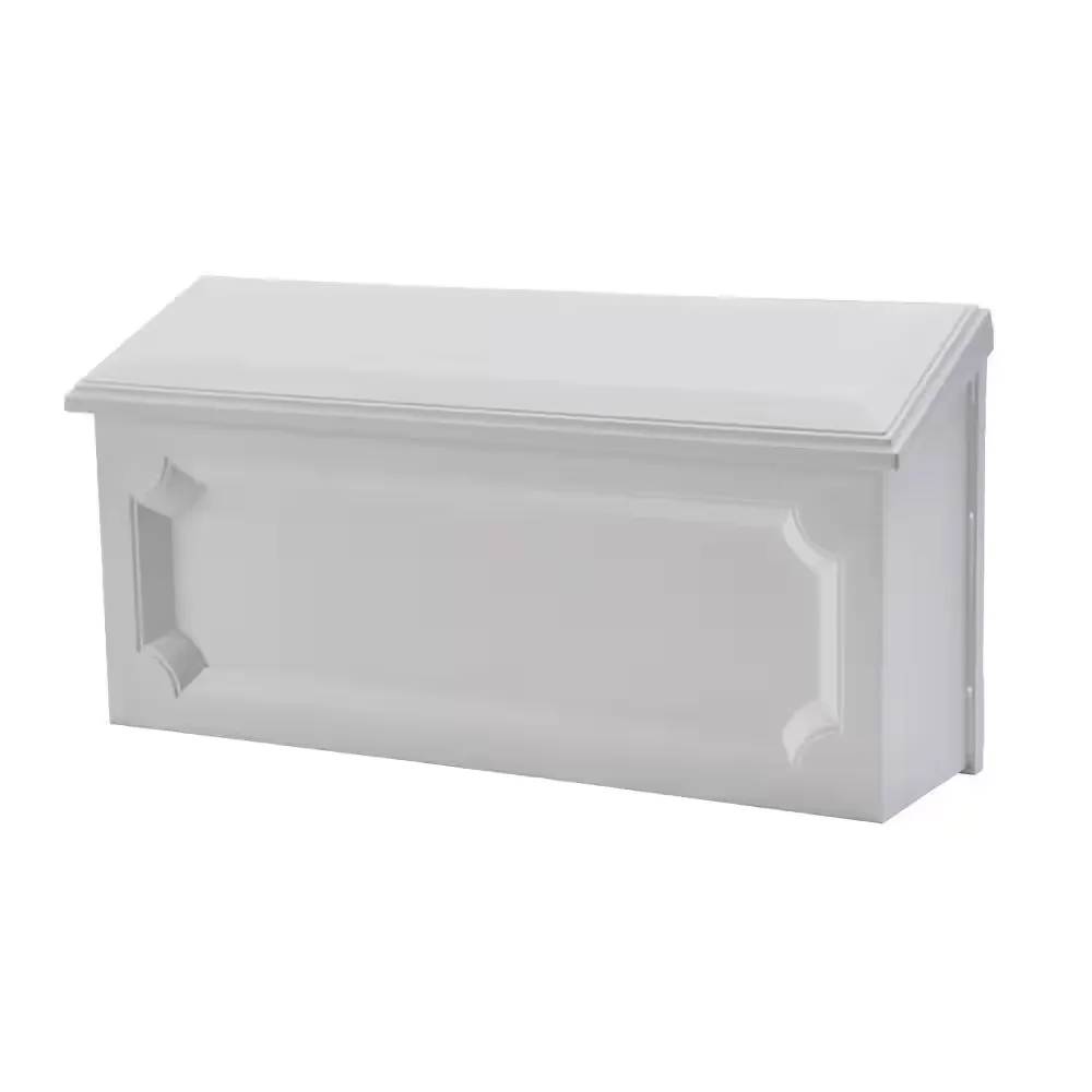 Windsor Plastic Wall Mount Mailbox, WMH00WAM, White, Small Capacity