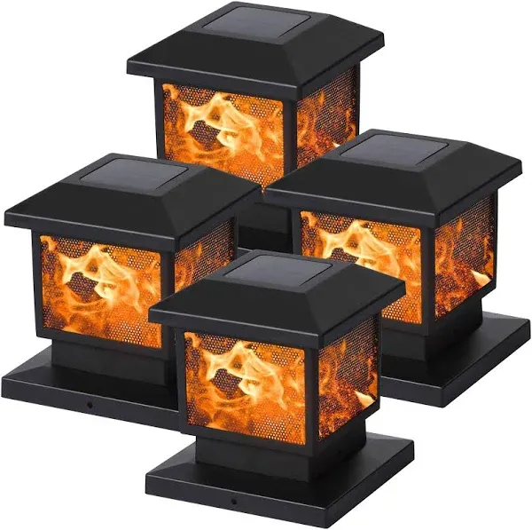 Maggift Solar Flame Post Lights