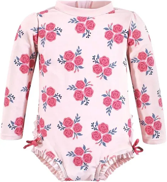 Hudson Baby Girl's Rashguard Toddler Swimsuit