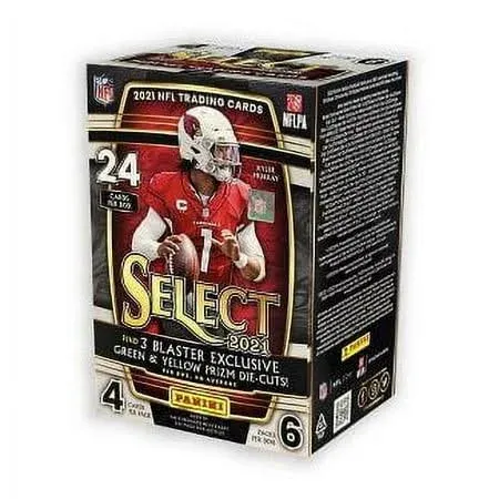 2021 SELECT NFL Football Blaster Box New Factory Sealed Green &amp; Yellow Zebra