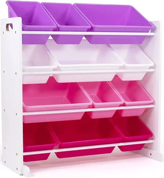 Humble Crew Kids' Toy Storage Organizer with 12 Plastic Bins