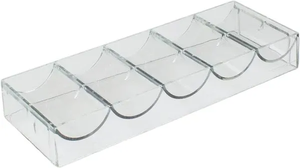 100 Count Clear Acrylic Poker Chip Tray