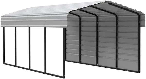 Arrow Carports Galvanized Steel Carport Enclosure Compact Car Metal Carport Kit