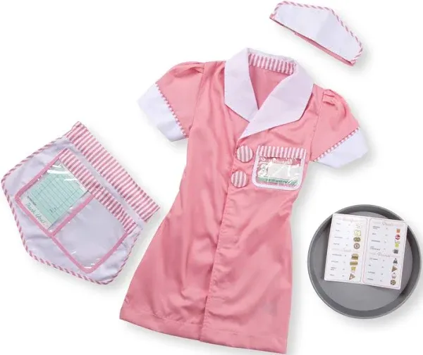 Melissa & Doug Waitress Role Play Set , Pink - ages 3-6