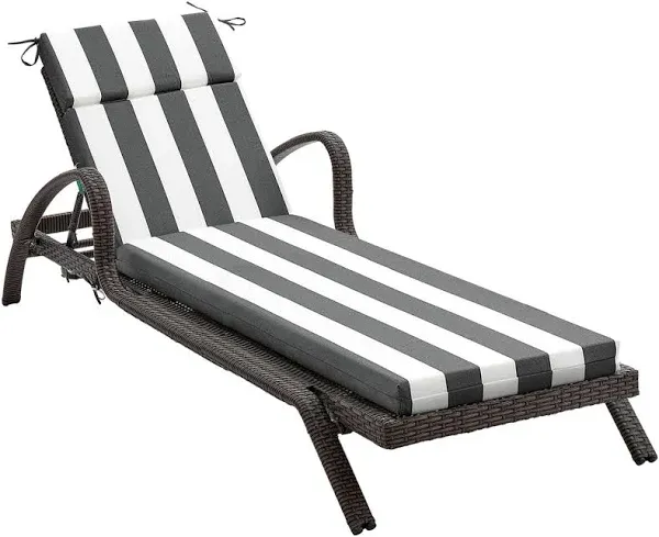 FILUXE Chaise Lounge Cushions Outdoor Furniture, High-Density Foam Chair Cush...