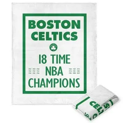 NBA Boston Celtics 2024 Lucky Silk Touch Throw Blanket