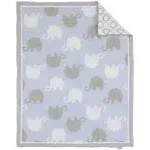 NoJo Dreamer Elephant Blue, Grey 8 Piece Nursery Crib Bedding Set