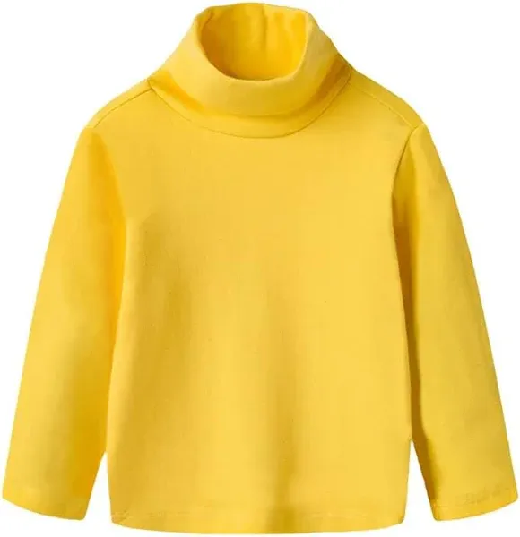 Lilax Girls' Basic Long Sleeve Turtleneck T-Shirt