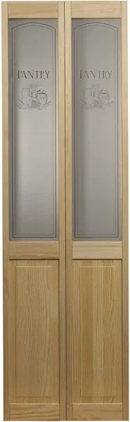 AWC 647 Pantry Glass 32-inch x 80.5-inch Unfinished Bifold Door