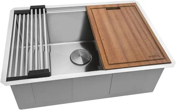 Ruvati 27-inch Workstation Undermount Ledge Kitchen Sink RVH8327