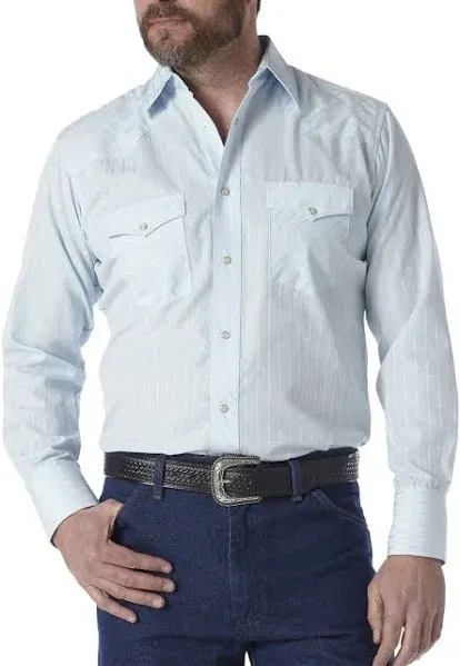 Wrangler Men's Long Sleeve Western Snap Shirt