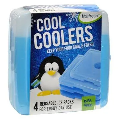 NEW Fit And Fresh Kids Cool Coolers - 4 Packs