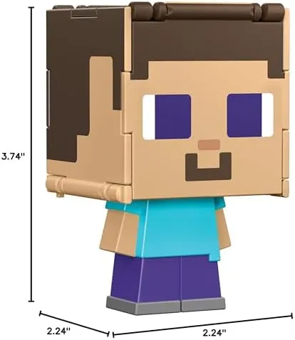 Minecraft Flippin' Figs Steve & Steve in Iron Armor Action Figure