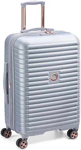 DELSEY Paris Cruise 3.0 Hard Expand Luggage with Spinner Wheels Ivory TSA LOCK *