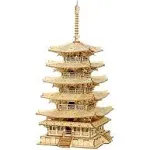 Rolife DIY Five-storied Pagoda 3D Wooden Puzzle TGN02