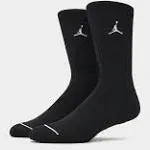 Jordan Everyday Crew Socks (3 Pairs) Black White / M