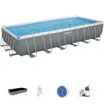 Bestway 24' x 12' x 52" Power Steel Above Ground Swimming Pool Set (For Parts)