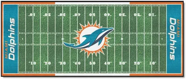 FANMATS Miami Dolphins Field Runner Rug