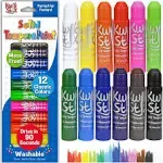 Kwik Stix Solid Tempera Paint - 12 Classic Colors