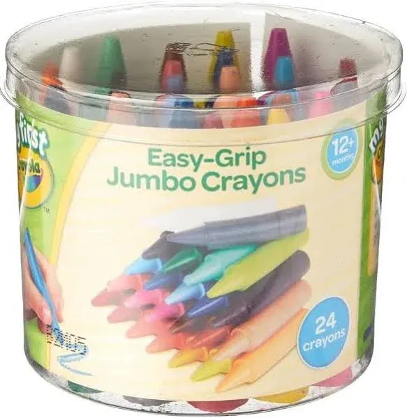 CRAYOLA MyFirst Jumbo Crayons - Assorted Colours (Pack of 24) | Easy-Grip Colouring Crayons Perfect for Toddlers Hands | Ideal for Kids Aged 12+