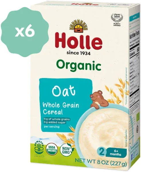 Holle Organic Baby Cereal Oat 6 Pack