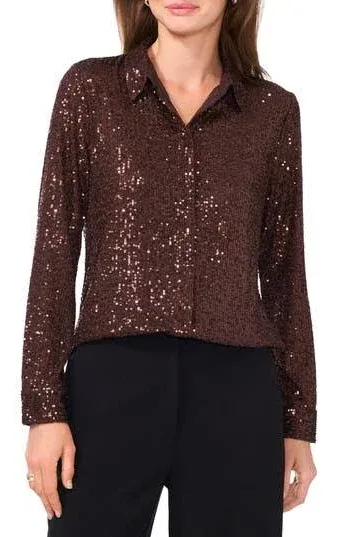 Halogen Sequin Shirt