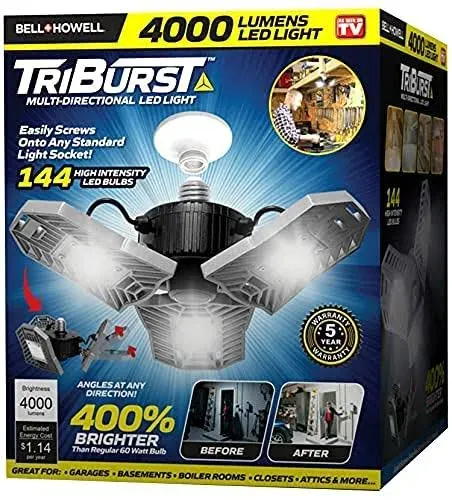 Bell + Howell TriBurst 72 High Intensity LED 2000 Lumens E26 E27 Socket #428