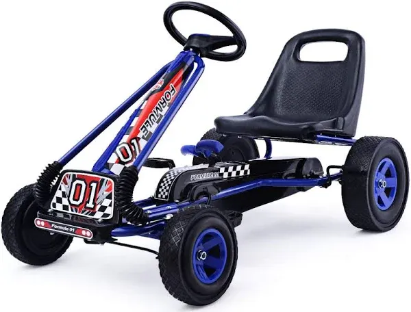 Costway Kids Pedal Go Kart 4 Wheel Ride On Toys