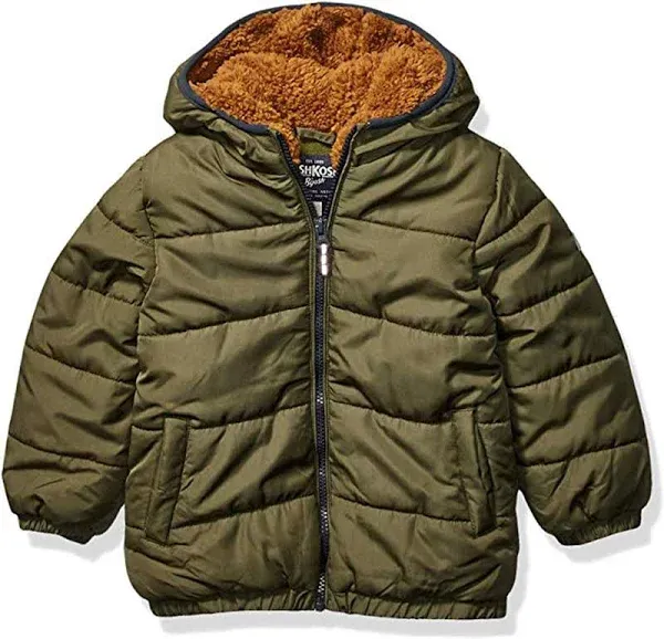 OshKosh B'Gosh Boys' Heavyweight Winter Jacket with Sherpa Lining