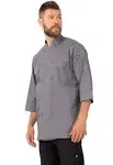 Chef Works Men's Morocco Chef Coat, Gray, 5XL