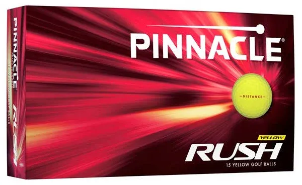 Pinnacle Rush Golf Balls - 15-Pack - Yellow