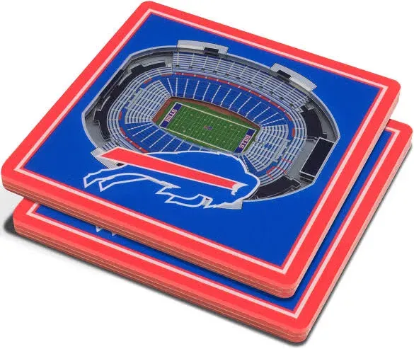 Youthefan Buffalo Bills 3D StadiumViews Coasters