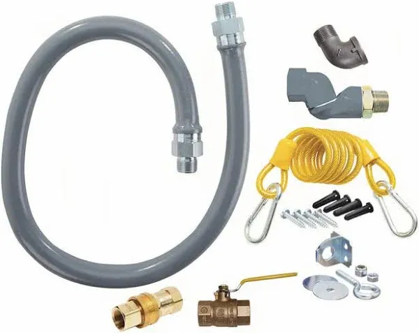 Dormont RG75S48 ReliaGuard 48&quot; Gas Connector Kit with SwivelGuard and Snap Quick-Disconnect - 3/4&quot; Diameter