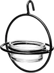 Bird Feeder Hanging Metal 2-Tier Monarch Abode, Black