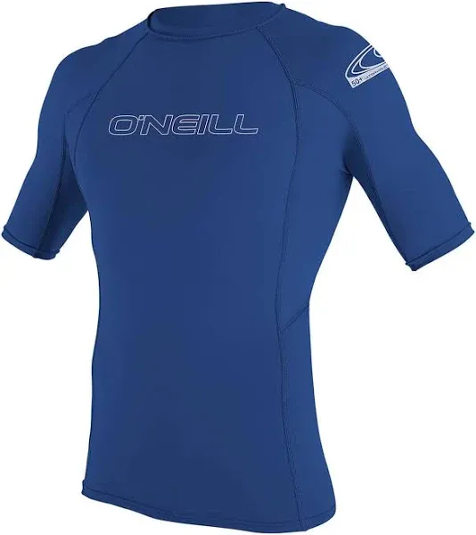 O'Neill Basic Skins 50+ S/S Rash Guard Men's Dusty Blue, XXL