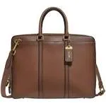 Coach Men's Metropolitan Slim Brief Briefcases - Saddle/brass