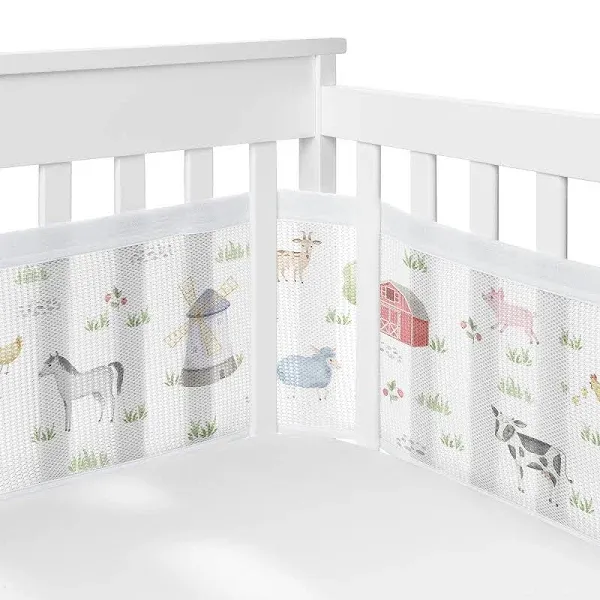 Sweet Jojo Designs Farm Animals Breathable Mesh Crib Liner