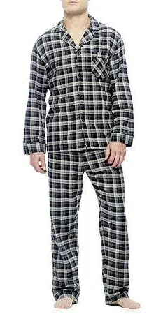 Hanes Men's Flannel Pajama Set Plaid