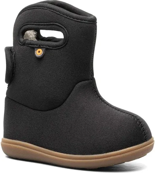 Solid Black Baby Bogs II Waterproof Insulated New Walker Winter Boots