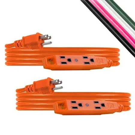 Outdoor Extension Cord 3 Outlet Extension Cords Outlet Power Strip 15 Foot     