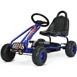 Kids Ride-On Go Kart, Pedal Powered 4 Wheel Toy Car, Outdoor Indoor Pedal Foot R