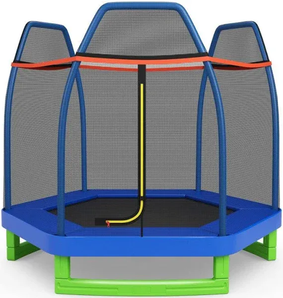 Costway 7 Feet Kids Recreational Bounce Jumper Trampoline