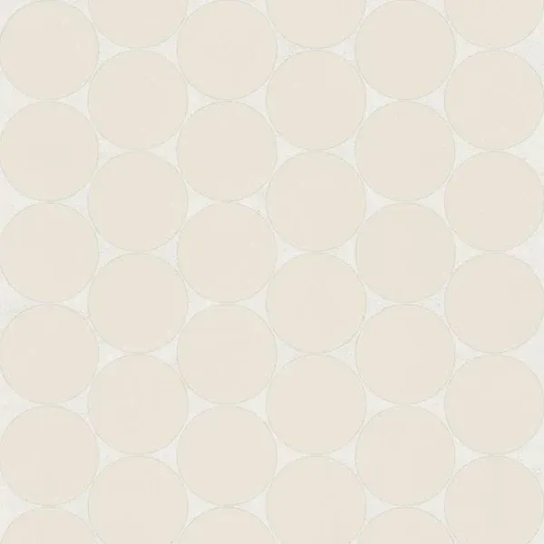 Marin 2" x 2" Penny Round Matte Porcelain Mosaic Tile in Sand Dollar Bedrosians