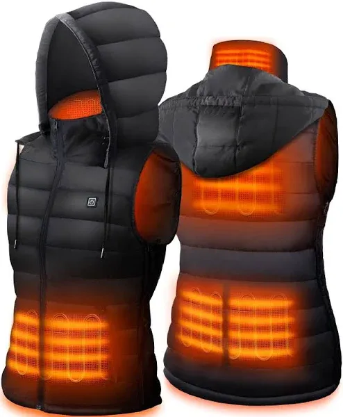 Heated Vest, Lightweight Heating Vest with 3 Heating Levels, 6 Heating Zones Adj