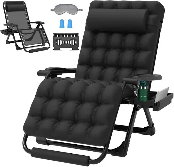 ZENPETIO Zero Gravity Chair w/Cushion, Zero Gravity Recliner Lounge Chair for Indoor and Outdoor