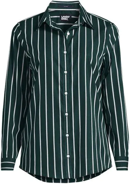 Lands' End Women's Petite No Iron Button Front Shirt