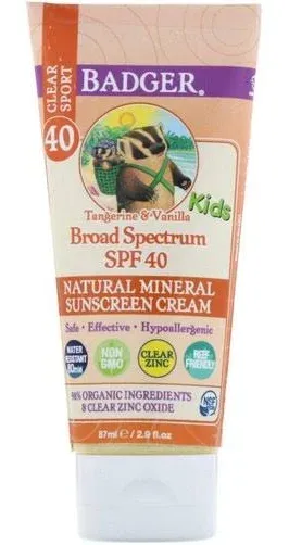 Badger Kids Mineral Sunscreen Cream SPF 40