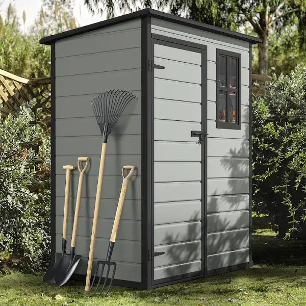 DWVO 5x3ft Resin Outdoor Storage Shed