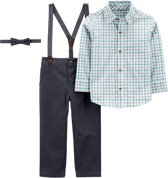 Simple Joys by Carter's Toddlers and Baby Boys' 4-Piece Special Occasion Bow-tie and Suspender Pants Set